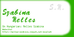 szabina melles business card